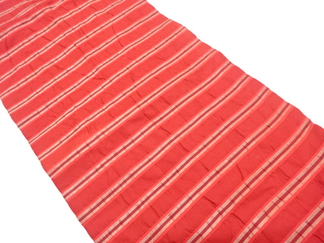 アンティーク　ふくれ織　横段模様織り出し名古屋帯（着用可）